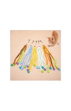 Zilli Kedi Oyuncağı - Peluş - Ponponlu Karışık