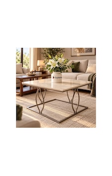 Modern Kare Orta Sehpa Mermer Desenli Dalgalı Metal Ayaklı Salon Ve Oturma Odası Sehpası Gri Modern Kare Orta Sehpa Mermer Desenli Dalgalı Metal Ayaklı Salon Ve Oturma Odası Sehpası Gri
