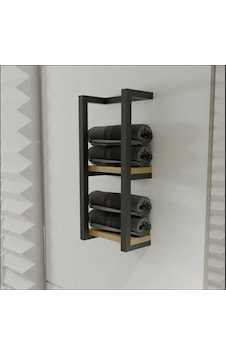 lyla concept Açelya Metal Raf Organizer Ve Havluluk Askısı Siyah lyla concept Açelya Metal Raf Organizer Ve Havluluk Askısı Siyah