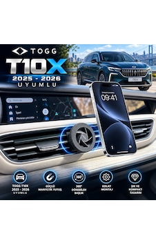 Togg T10x 2025 Ve Sonrası Araç Içi Premium Telefon Tutucu - Araba Telefon Tutacağı Havalandırma Için 93175799 Togg T10x 2025 Ve Sonrası Araç Içi Premium Telefon Tutucu - Araba Telefon Tutacağı Havalandırma Için 93175799