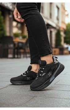 Legan Bağcıklı Spor Sneakers Erkekayakkabı Siyah Legan Bağcıklı Spor Sneakers Erkekayakkabı Siyah