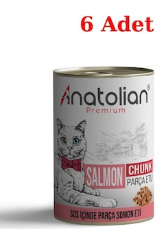 Anatolian Premium Somonlu Yetişkin Kedi Konservesi 6 x 400 G
