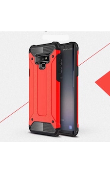 Kilifone - Samsung Uyumlu Galaxy Note 9 - Kılıf Çift Katman Zırh Tank Crash Military Kapak - Kırmızı