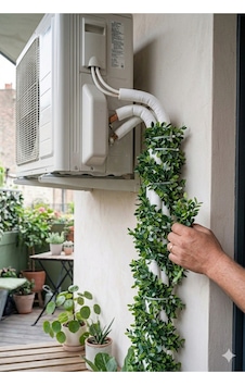 8 Metre Yapay Boru Sarmaşığı Dolgun Yapraklı Çit Balkon Bahçe Dekorasyon Sarmaşık Filiz Çok Renkli