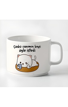 Duble Türk Kahvesi Fincanı & Espresso Çünkü Canımın Keyfi Öyle Istedi Motto 180 Ml Beyaz Duble Türk Kahvesi Fincanı & Espresso Çünkü Canımın Keyfi Öyle Istedi Motto 180 Ml Beyaz