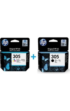 Hp 305 Siyah 3ym61ae + Hp 305 Renkli 3ym60ae  Paketkartuş