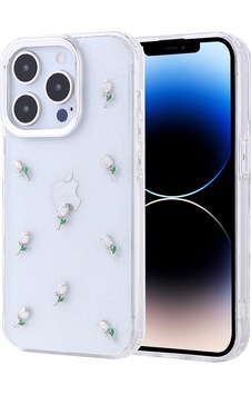 Apple Uyumlu iPhone 14 Pro Kılıf Airbag Tasarımlı Simli Şeffaf Zore Kutup Kapak - Lale Şeffaf Apple Uyumlu iPhone 14 Pro Kılıf Airbag Tasarımlı Simli Şeffaf Zore Kutup Kapak - Lale Şeffaf