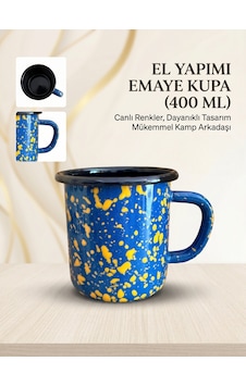 Galaksi Serisi Kobalt Mavi Sarı Sıçratmalı Retro Emaye Kamp Kupası 400 Ml Lacivert Galaksi Serisi Kobalt Mavi Sarı Sıçratmalı Retro Emaye Kamp Kupası 400 Ml Lacivert