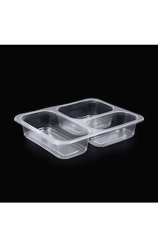Nice Plast 3 Bölmeli Yemek Kabı Şeffaf Pp 20 Gr 100 Adet Nice Plast 3 Bölmeli Yemek Kabı Şeffaf Pp 20 Gr 100 Adet