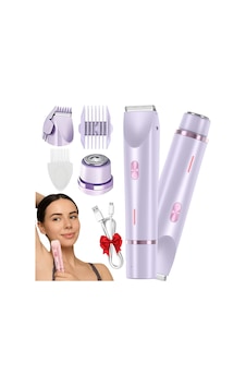 Silky Splash Razor, Silkysplash Razor, Vamaro Intimate Razor, Kadın Koltuk Altı, Bacaklar Ve Bikini Bölgesi İçin 2'si 1 Arada Çift Kafalı Elektrikli Tıraş Makinesi Tıraş Makinesi Mor