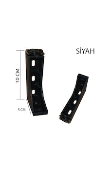 Perdemix Dekoratif Ray Montaj Aparatı Uzun Ayak 10 CM 4 Adet Siyah Perdemix Dekoratif Ray Montaj Aparatı Uzun Ayak 10 CM 4 Adet Siyah
