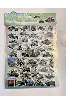 Askeri Araçlar Kabartma Sticker Etkinlik Oyunu 2 Kartela Birden Model21