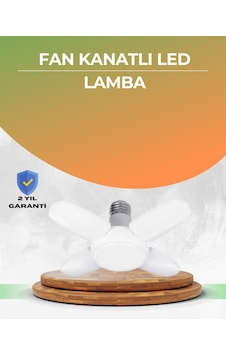Tasarruflu Pervane Led Ampül 4 Kollu 60 Watt Geniş Alan Aydınlatma Tasarruflu Pervane Led Ampül 4 Kollu 60 Watt Geniş Alan Aydınlatma
