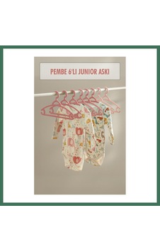En-cag 6 Lı Bebek Askısı & Bebek Gardırop Askısı Pembe Set Bss En-cag 6 Lı Bebek Askısı & Bebek Gardırop Askısı Pembe Set Bss
