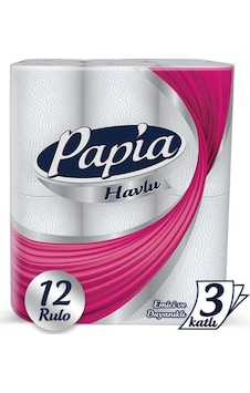 Papia Rulo Kağıt Havlu 12'li Papia Rulo Kağıt Havlu 12'li