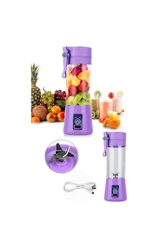 Portatif Taşınabilir Usb Şarjlı Mikser El Blender 380 ML