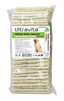 Ultravita Beyaz Burgu Çubuk Köpek Ödül Kemiği Maması 100'lü 600 G Ultravita Beyaz Burgu Çubuk Köpek Ödül Kemiği Maması 100'lü 600 G