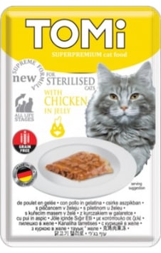 Tomi - 720 - Kedi Kısırlaştırılmış Tavuk Tahılsız - Spt-gld - Pouch85g Mama Tomi - 720 - Kedi Kısırlaştırılmış Tavuk Tahılsız - Spt-gld - Pouch85g Mama