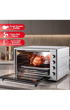 Şamdan 2024 70 L Tavuk Çevirme Özellikli Turbo Mini/Midi Fırın