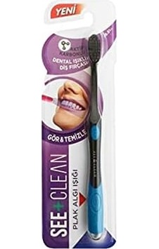 See+ Clean Dental Işıklı Diş Fırçası Mavi Açık Ahşap See+ Clean Dental Işıklı Diş Fırçası Mavi Açık Ahşap