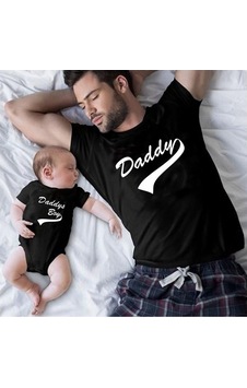Daddy Daddys Boy Baba Oğul Kız Tişört Zıbın Kombini Daddy Daddys Boy Baba Oğul Kız Tişört Zıbın Kombini