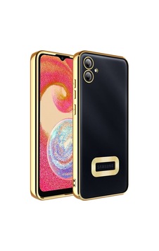 Galaxy A05 Kılıf Kamera Korumalı Logo Gösteren Zore Omega Kapak Gold