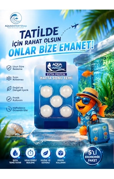 Balık Tatil Yemi - Beşli Paket - Ekstra Protein - Yavaş Salınım - Uzun Süreli Beslenme - Balıklarınız Güvende Kalır Balık Tatil Yemi - Beşli Paket - Ekstra Protein - Yavaş Salınım - Uzun Süreli Beslenme - Balıklarınız Güvende Kalır
