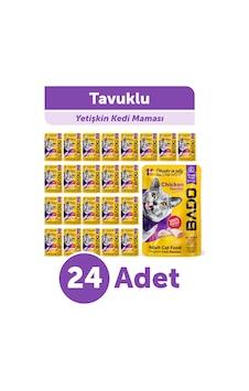 Yetişkin Yaş Kedi Maması Tavuk Etli 85gr 24'lü Yetişkin Yaş Kedi Maması Tavuk Etli 85gr 24'lü