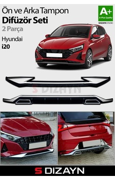 S-dizayn Hyundai İ20 Ön Ve Arka Tampon Koruma Difüzör Seti 2020 Üzeri A+ Kalite