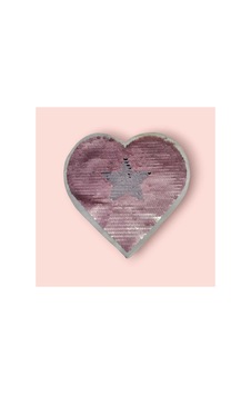 Pullu Nakışlı Arma Pembe Ve Gümüş Renk Yıldız Görselli En:22cm Boy:22.5cm 1 Adet - 692406959 Diğer