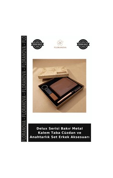Floranova Delux Serisi Bakır Metal Kalem Taba Cüzdan Ve Anahtarlık Set Erkek Aksesuarı Çok Renkli Floranova Delux Serisi Bakır Metal Kalem Taba Cüzdan Ve Anahtarlık Set Erkek Aksesuarı Çok Renkli