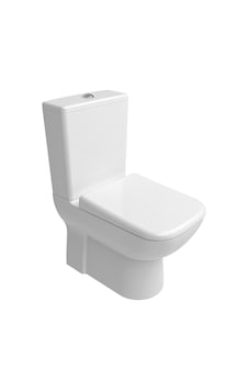 Kale Optimum Kanalsız Köşeli Duvara Sıfır Klozet + Yavaş Kapanan Klozet Kapağı + Rezervuar + 3/6 İç Takım Beyaz