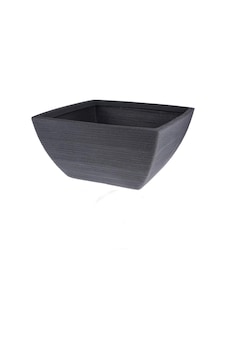 Yivli Antrasit Plastik Kare Saksı G 52 Cm D 52 Cm Y 25 Cm Yivli Antrasit Plastik Kare Saksı G 52 Cm D 52 Cm Y 25 Cm