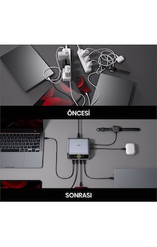 Aohi Magcube Masaüstü Usb Şarj İstasyonu, Gan+ 280w Hızlı Şarj Cihazı, Siyah-101104755 Aohi Magcube Masaüstü Usb Şarj İstasyonu, Gan+ 280w Hızlı Şarj Cihazı, Siyah-101104755