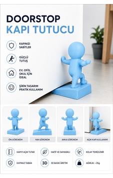 3d Baskı Sevimli Figürlü Kapı Tutucu Pratik Doorstop Kapı Sabitleyici Ev Ofis İçin Kapı Stoperi+