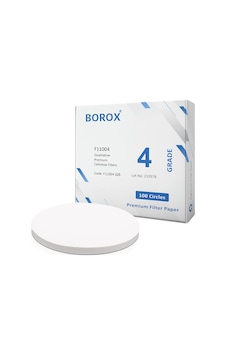 Borox Laboratuvar Filtre Kağıdı 125 mm Kalitatif - Hızlı - Grade 4 Borox Laboratuvar Filtre Kağıdı 125 mm Kalitatif - Hızlı - Grade 4