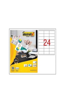 Ekstrafix Şeffaf Lazer Etiket A4 70x35mm 24lü 5324tr 1 Ekstrafix Şeffaf Lazer Etiket A4 70x35mm 24lü 5324tr 1