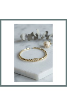 Ventra Pirinç Gold Renk Geometrik Fasetli Messika Model Kadın Bileklik Ventra Ventra Pirinç Gold Renk Geometrik Fasetli Messika Model Kadın Bileklik Ventra