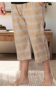 Mecit 3009 Kahve Ekoseli Erkek Capri Alt Pijama 001 Mecit 3009 Kahve Ekoseli Erkek Capri Alt Pijama 001
