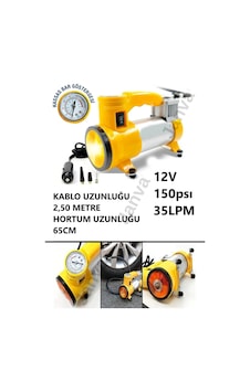 Pro Kompresör 12v Taşınabilir 150 Psı Araba Oto Araç Motor Bisiklet Havuz Lastik Şişirme Pompası