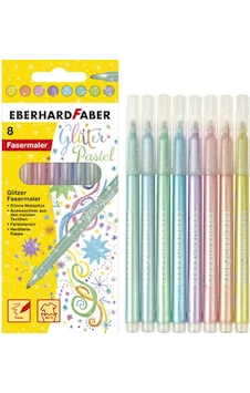 Eberhard Faber Glitter Pastel Simli Keçeli Kalem Seti 8 Renk Eberhard Faber Glitter Pastel Simli Keçeli Kalem Seti 8 Renk