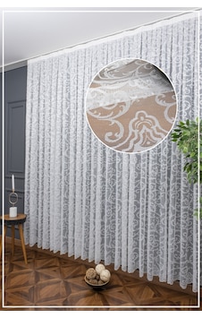 Caserta Home Dsn23 Sarmaşık Şal Desen Kdk Örme Tül Perde Caserta Home Dsn23 Sarmaşık Şal Desen Kdk Örme Tül Perde