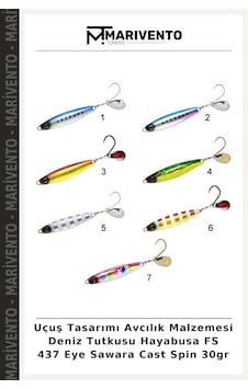 Uçuş Tasarımı Avcılık Malzemesi Deniz Tutkusu Hayabusa Fs 437 Eye Sawara Cast Spin 30gr Uçuş Tasarımı Avcılık Malzemesi Deniz Tutkusu Hayabusa Fs 437 Eye Sawara Cast Spin 30gr