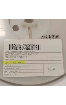 Vj0805a102jxacw1bc 1nf 50v 805 Vıshay Smd Seramik Kondansatör 500 Adet Vj0805a102jxacw1bc 1nf 50v 805 Vıshay Smd Seramik Kondansatör 500 Adet