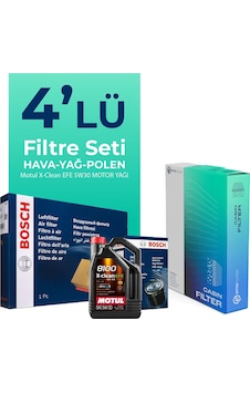 Bosch Audi A1 1.4 Tsi Filtre Bakım Seti Motul Motor Yağlı (2014-2018) 4 Lü Bosch Audi A1 1.4 Tsi Filtre Bakım Seti Motul Motor Yağlı (2014-2018) 4 Lü