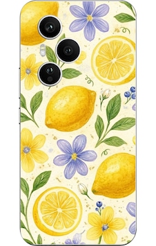 Honor 400 Pro Uyumlu Sulu Boya Limon Ve Çiçek Desenli Baskılı Silikon Kılıf Renkli Honor 400 Pro Uyumlu Sulu Boya Limon Ve Çiçek Desenli Baskılı Silikon Kılıf Renkli