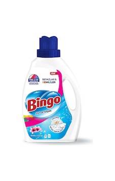 Bingo Beyazlar ve Renkliler için Amber Çiçeği Sıvı Çamaşır Deterjanı 2600 ML Bingo Beyazlar ve Renkliler için Amber Çiçeği Sıvı Çamaşır Deterjanı 2600 ML
