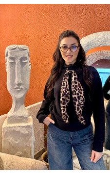 Infivento Kadın Şal Detay Kazak Siyah Infivento Kadın Şal Detay Kazak Siyah