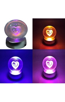 8 Cm 3 Adet I Love You Tasarım Işıklı Küre 8 Cm 3 Adet I Love You Tasarım Işıklı Küre