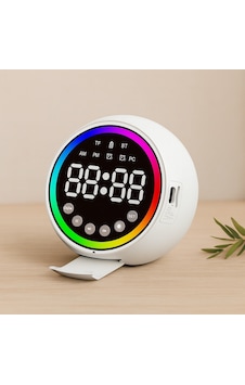 Mini Bluetooth Hoparlör Dijital Saat & Alarm Usb Şarjlı Işıklı 5w Mini Bluetooth Hoparlör Dijital Saat & Alarm Usb Şarjlı Işıklı 5w
